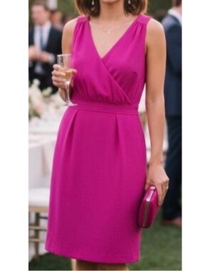 Trina Turk Fuchsia Abrigo V-Neck Sleeveless Dress Size 2